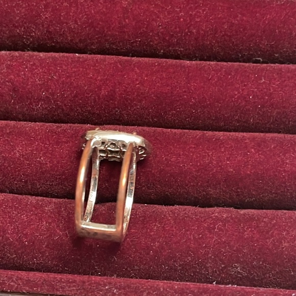 Kendra Scott Elyse Oval Dusy Silver Rose Gold Double Band Ring SZ 7 - Picture 5 of 6